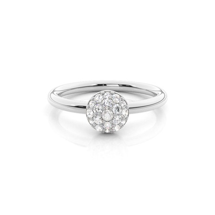White Gold Cluster Rings Diamond Rings