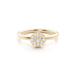 Prong Setting Round Diamond Cluster Ring