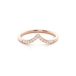 Prong Setting Diamond Shaped Wedding Band