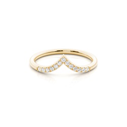 Prong Setting Diamond Shaped Wedding Band