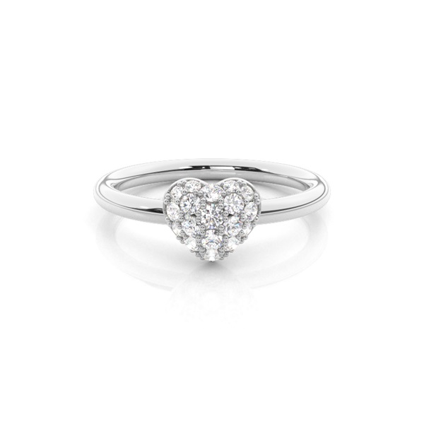 Prong Setting Round Diamond Cluster Ring