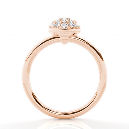 Rose Gold Diamond Cluster Rings