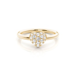 Zinkeneinstellung runder Diamantclusterring