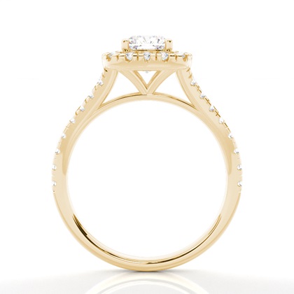 2.00 Carat Gelbgold Halo Verlobungsringe