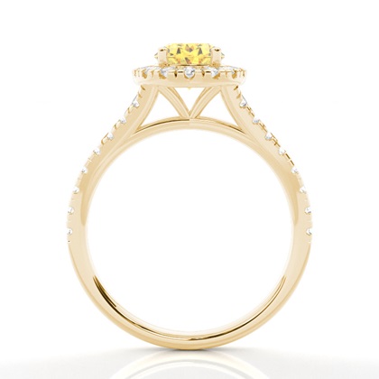Gelber Diamant Halo Verlobungsring
