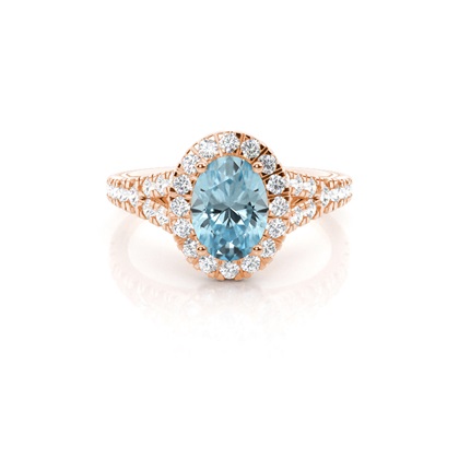 Oval Rose Gold Diamond Rings Gemstones