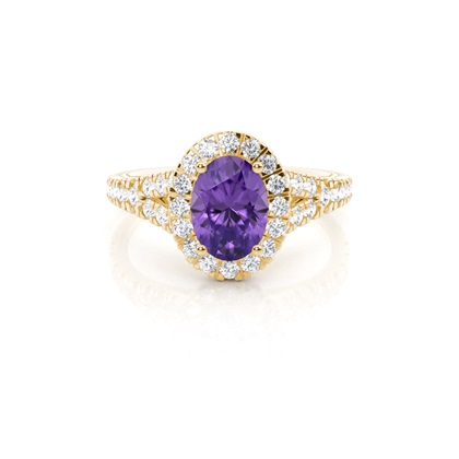 Oval Yellow Gold Diamond Rings Gemstones
