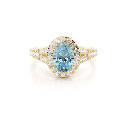 Oval Yellow Gold Diamond Rings Gemstones