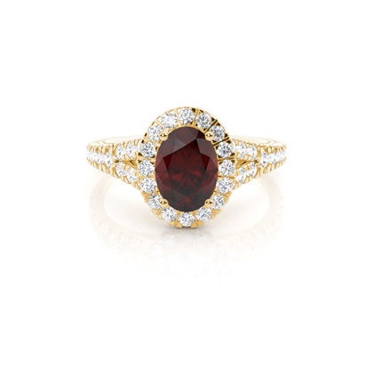 Oval Yellow Gold Diamond Rings Gemstones
