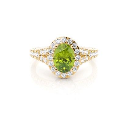 Oval Yellow Gold Diamond Rings Gemstones