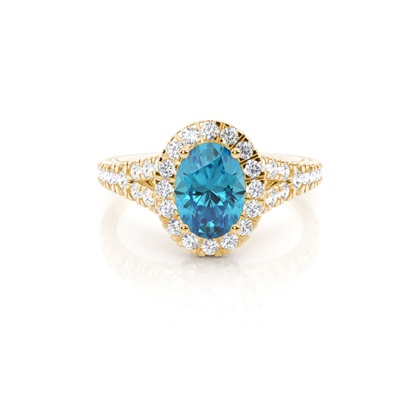Oval Yellow Gold Diamond Rings Gemstones
