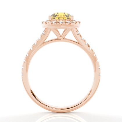 Gelber Diamant Halo Verlobungsring
