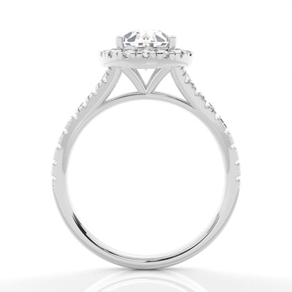 2.00 Carat Platin Halo Verlobungsringe