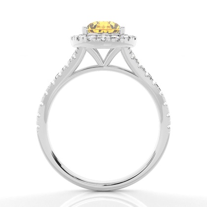 Gelber Diamant Halo Verlobungsring