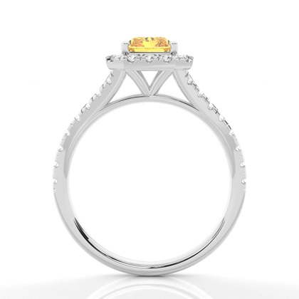 Gelber Diamant Halo Verlobungsring