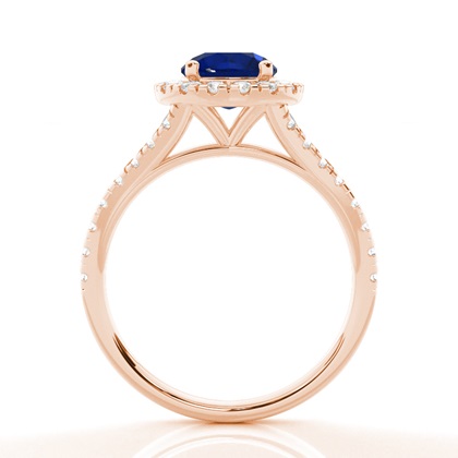 Rose Gold Womens Diamond Engagement Rings