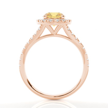 Gelber Diamant Halo Verlobungsring