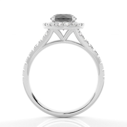 Silver Halo Engagement Rings