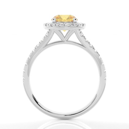 Gelber Diamant Halo Verlobungsring