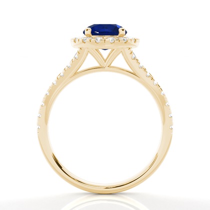 Yellow Gold Sapphire Engagement Rings