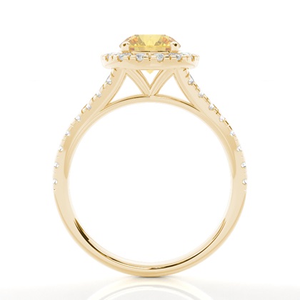 Gelber Diamant Halo Verlobungsring