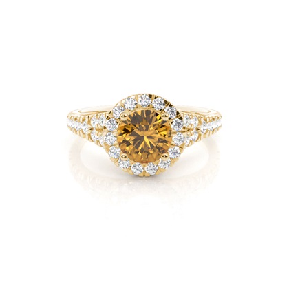 Yellow Gold Gemstone Rings & Diamond Earrings