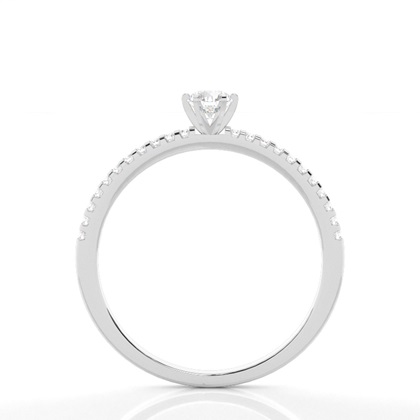 Prong Setting Side Stone Diamond Engagement Ring