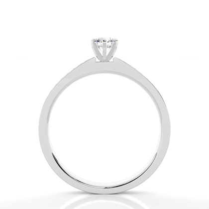 Prong Setting Side Stone Diamond Engagement Ring