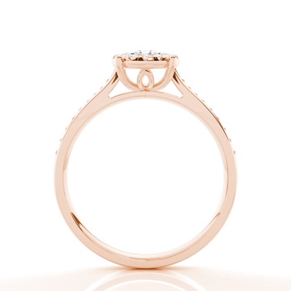 Rose Gold Womens Diamond Engagement Rings