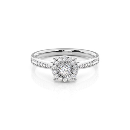 Round Diamond Halo Diamond Engagement Rings
