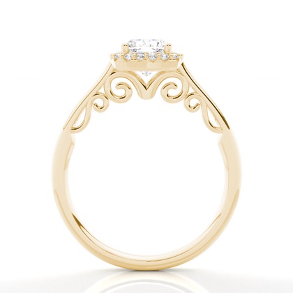 2.00 Carat Gelbgold Halo Verlobungsringe