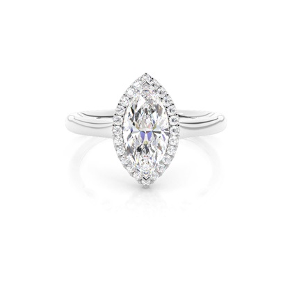Marquise Halo Diamond Engagement Rings