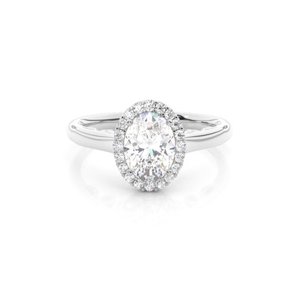 Oval Halo Diamond Engagement Rings