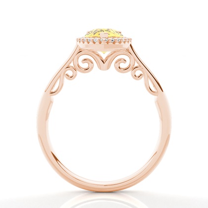 Gelber Diamant Halo Verlobungsring