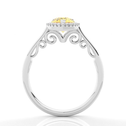 Gelber Diamant Halo Verlobungsring