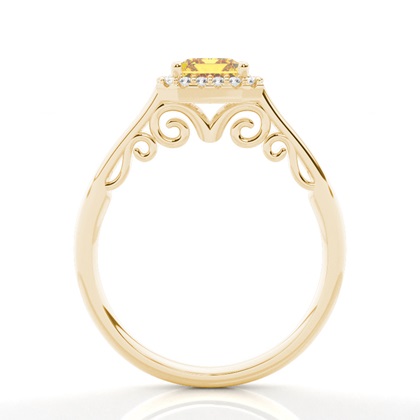 Gelber Diamant Halo Verlobungsring