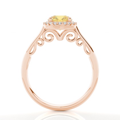 Gelber Diamant Halo Verlobungsring