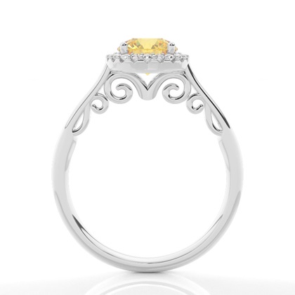 Gelber Diamant Halo Verlobungsring