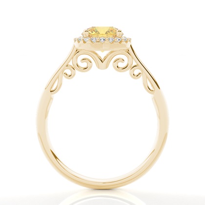 Gelber Diamant Halo Verlobungsring