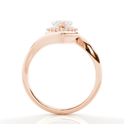 4.00 Carat Rose Gold Halo Engagement Rings