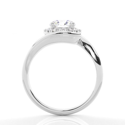 3.00 Carat Platin Halo Verlobungsringe
