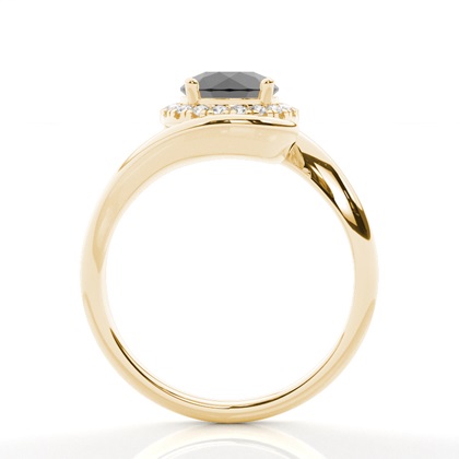 Yellow Gold Halo Engagement Rings