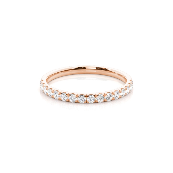 Halbe Eternity-Diamantring mit geteilter Krappenfassung