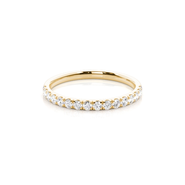 Halbe Eternity-Diamantring mit geteilter Krappenfassung