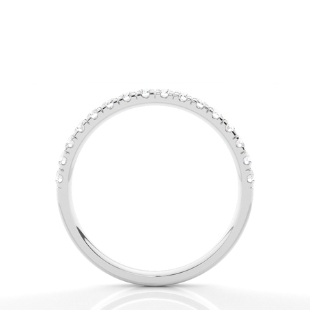 Split Prong Setting Half Eternity Diamond Ring