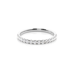 Split Prong Setting Half Eternity Diamond Ring
