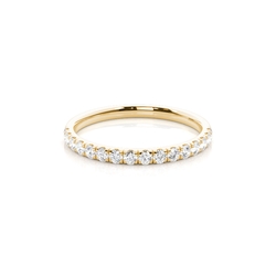 Split Prong Setting Half Eternity Diamond Ring