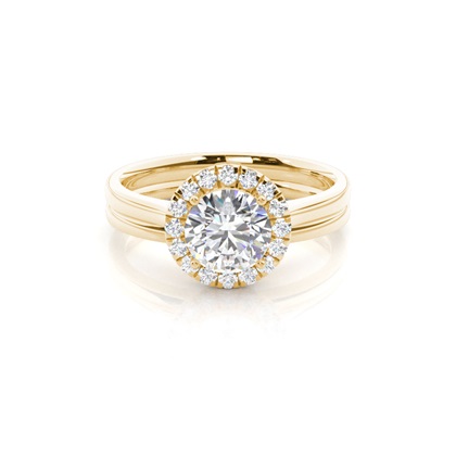 3.00 Carat Yellow Gold Bridal Engagement and Wedding Bands Ring Sets