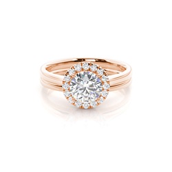 Diamant-Verlobungsring aus Weißgold für Brautpaare