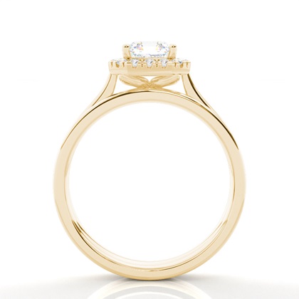 Asscher Yellow Gold Bridal Set Engagement Rings